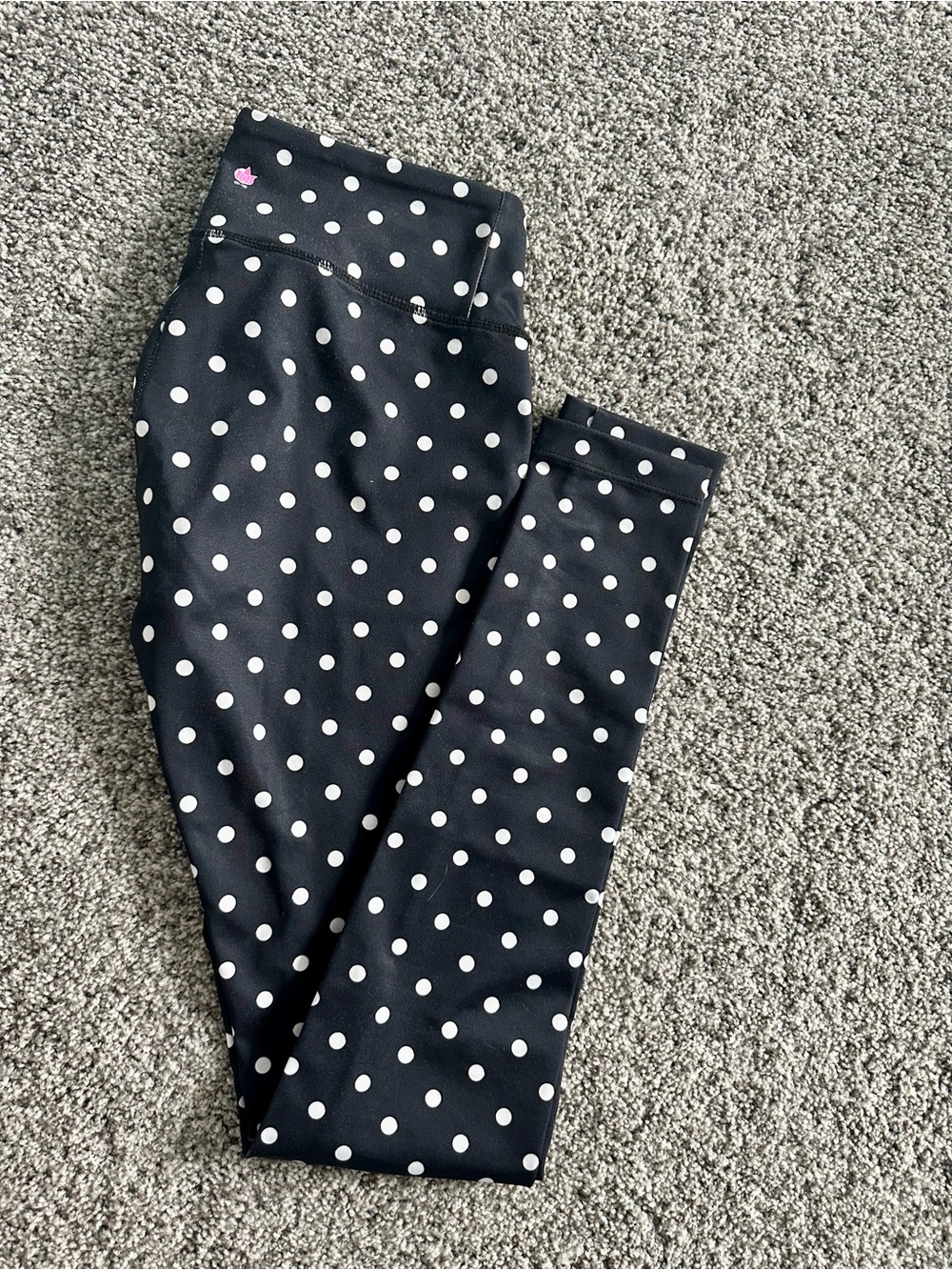 Kira Grace XS Black Polka Dot Leggings - White Dots. Excellent condition.